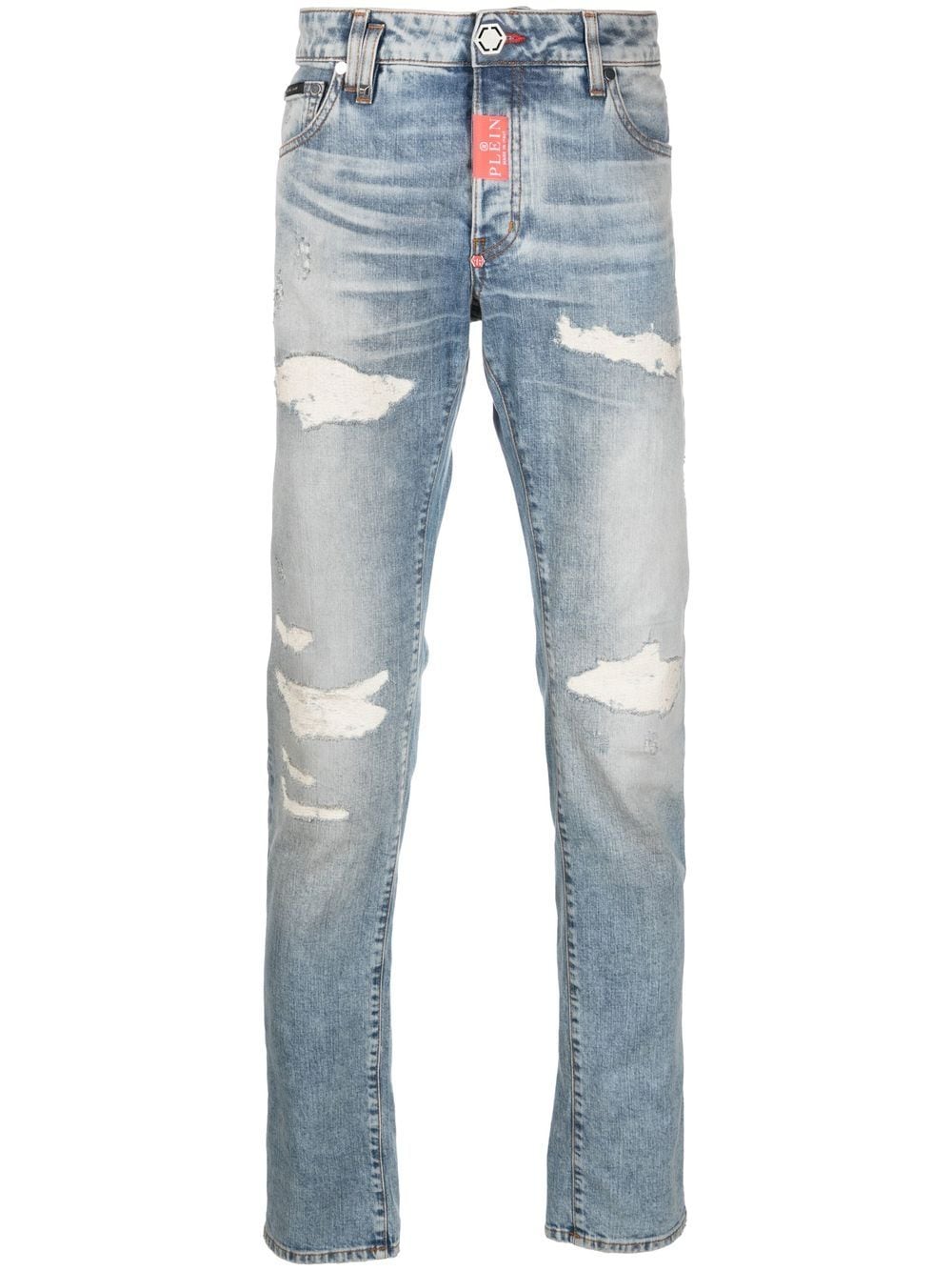 Philipp Plein Gerade Jeans im Distressed-Look - Blau von Philipp Plein