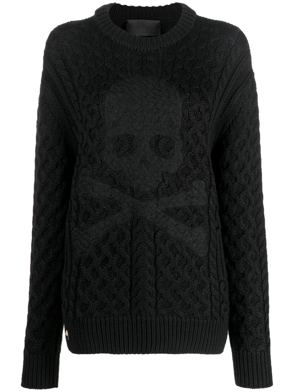 Philipp Plein Pullover mit Totenkopf-Prägung - Schwarz von Philipp Plein