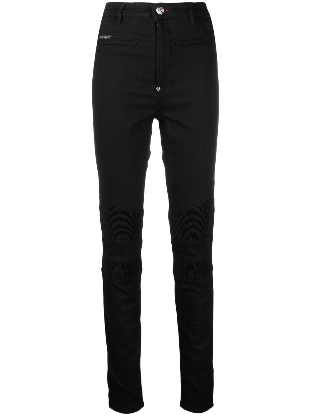 Philipp Plein Taillenhohe Bikerjeans - Schwarz von Philipp Plein