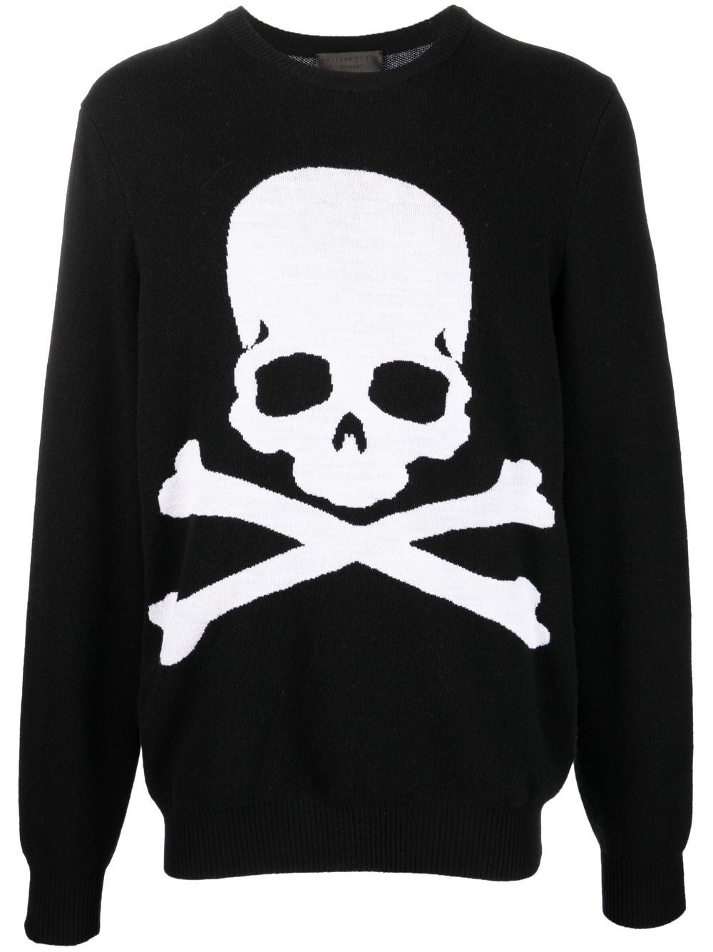 Philipp Plein Intarsien-Pullover mit Totenkopf - Schwarz von Philipp Plein