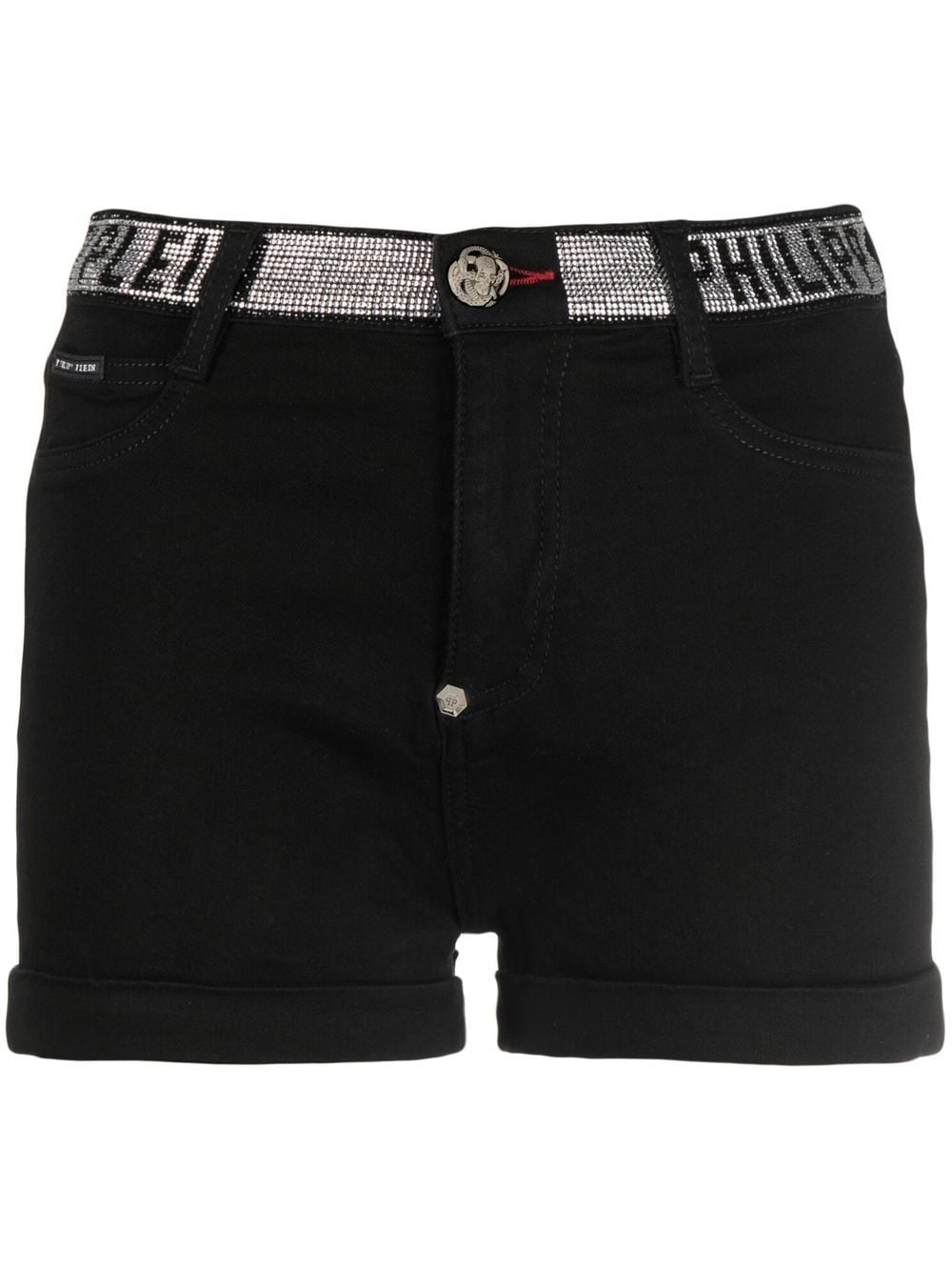 Philipp Plein Shorts mit Logo - Schwarz von Philipp Plein