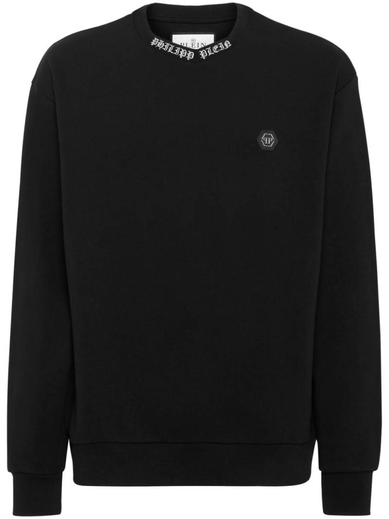 Philipp Plein Sweatshirt mit Logo-Stickerei - Schwarz von Philipp Plein