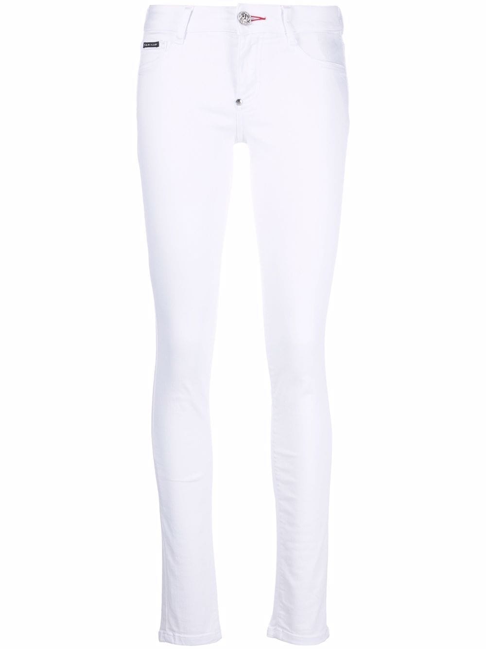 Philipp Plein Jeggings mit Logo-Patch - Weiß von Philipp Plein