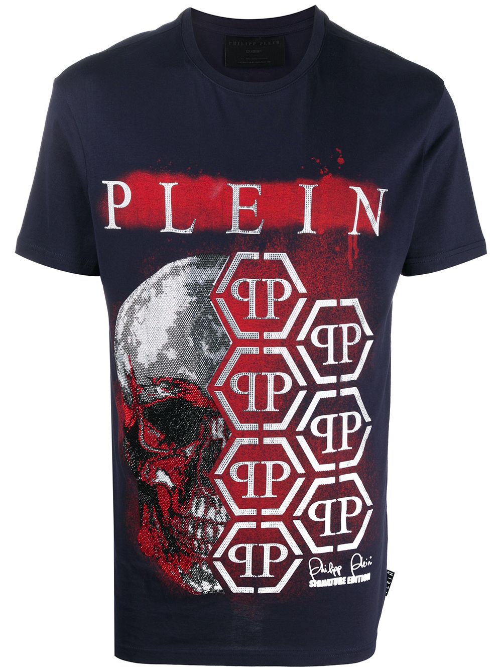 Philipp Plein T-Shirt mit Logo-Print - Blau von Philipp Plein