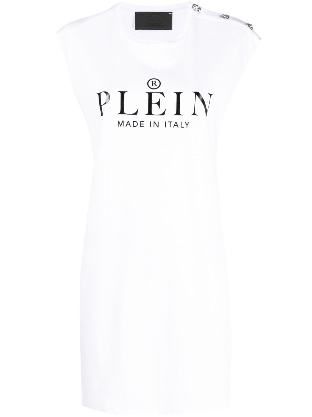 Philipp Plein T-Shirtkleid mit Logo-Print - Weiß von Philipp Plein