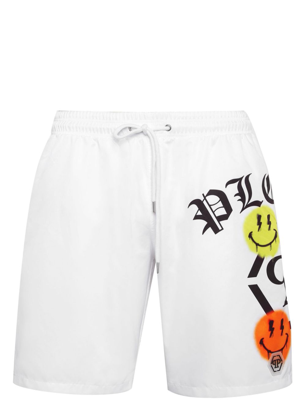 Philipp Plein Badeshorts mit Logo-Print - Weiß von Philipp Plein