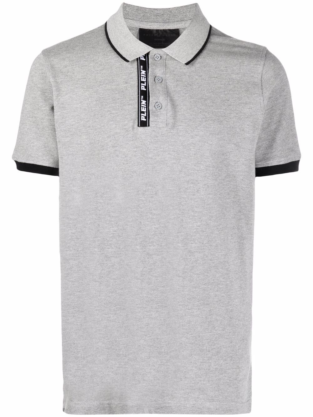 Philipp Plein Poloshirt mit Logo-Streifen - Grau von Philipp Plein