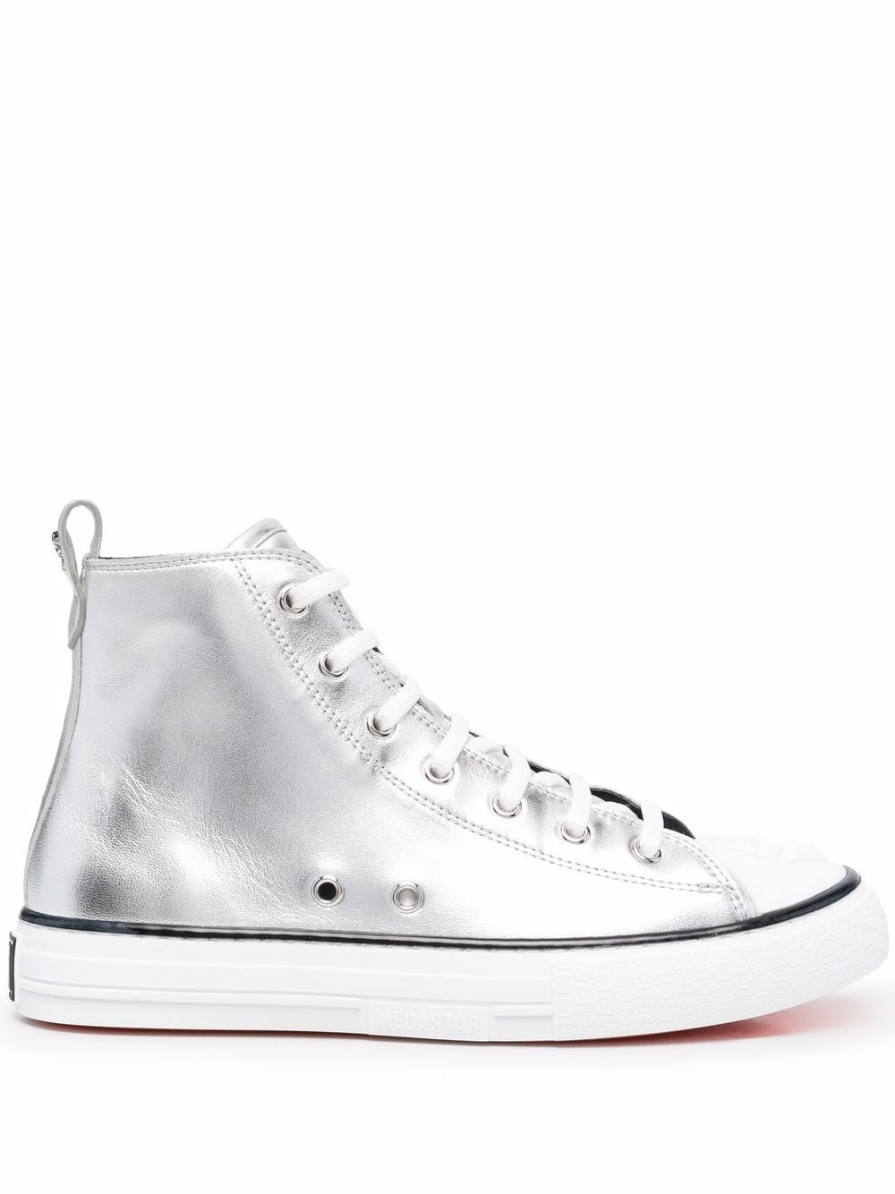 Philipp Plein High-Top-Sneakers im Metallic-Look - Silber von Philipp Plein