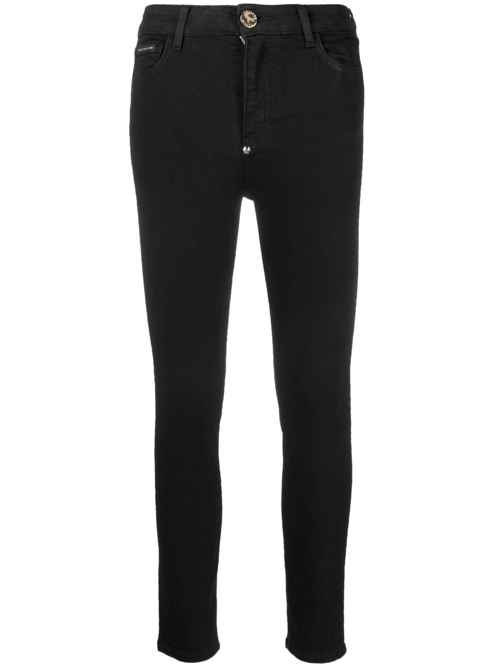 Philipp Plein Skinny-Jeans im Metallic-Look - Schwarz von Philipp Plein