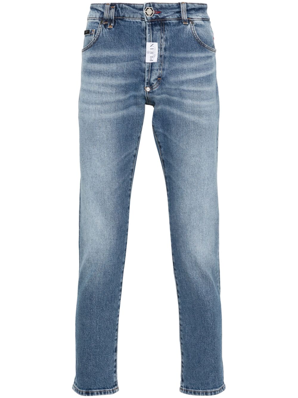 Philipp Plein Halbhohe Skinny-Jeans - Blau von Philipp Plein