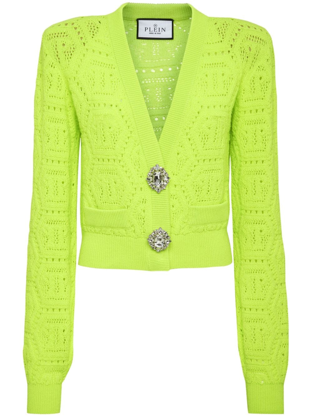 Philipp Plein Cropped-Cardigan mit Monogramm - Gelb von Philipp Plein