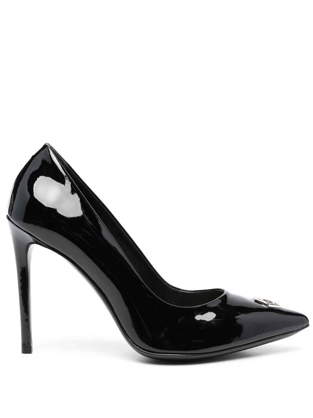 Philipp Plein Pumps aus Lackleder 100mm - Schwarz von Philipp Plein