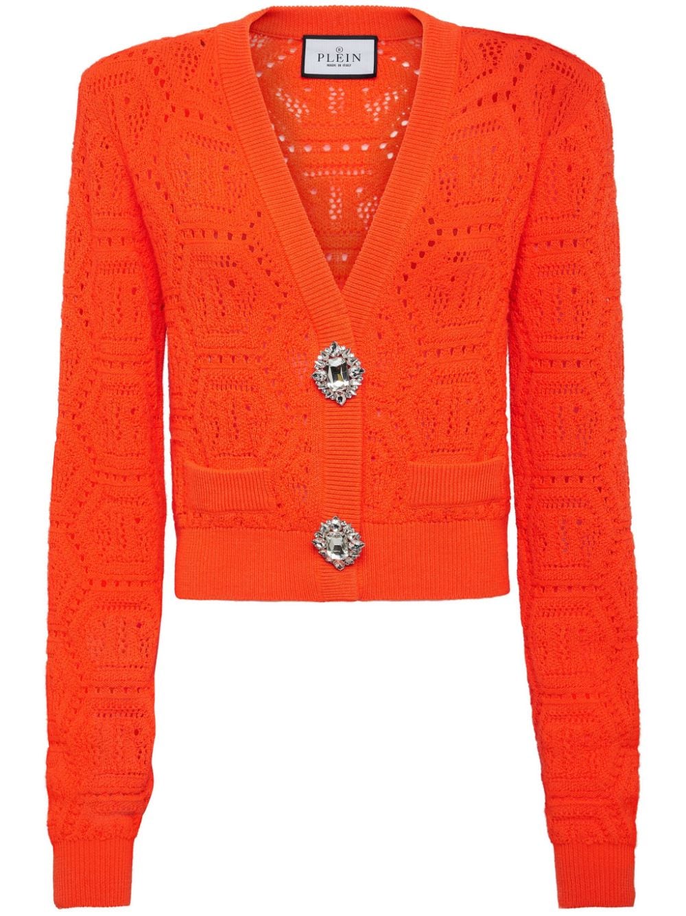 Philipp Plein Cardigan mit Strickmuster - Orange von Philipp Plein