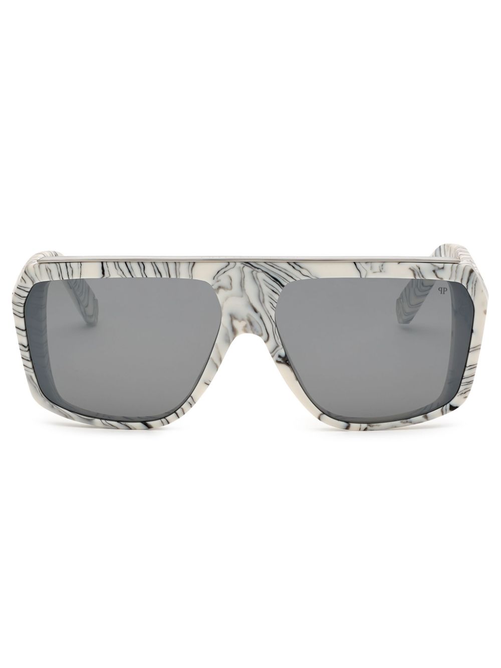 Philipp Plein Sonnenbrille mit eckigem Gestell - Nude von Philipp Plein