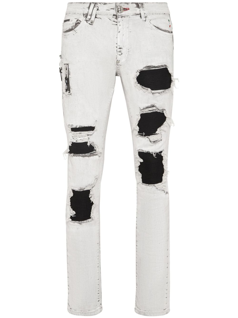 Philipp Plein Skinny-Jeans mit Stone-Wash-Effekt - Weiß von Philipp Plein