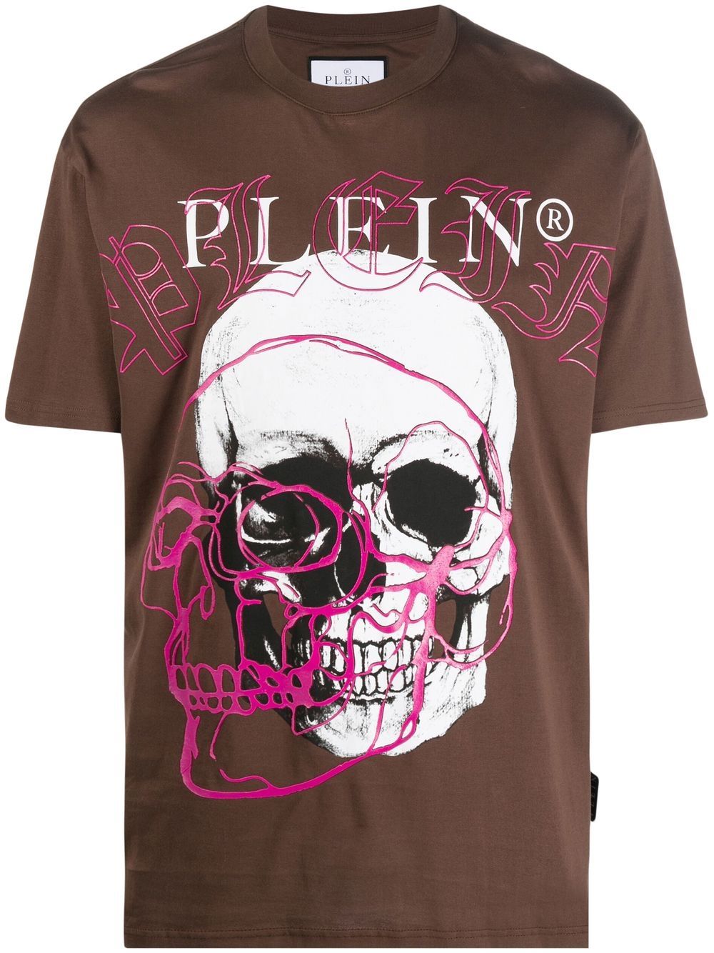 Philipp Plein T-Shirt mit Rundhalsausschnitt - Braun von Philipp Plein