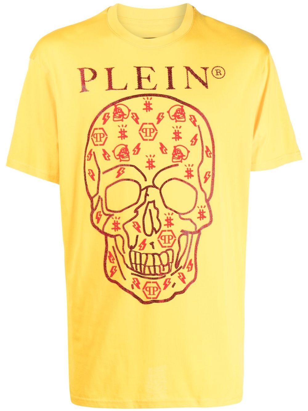 Philipp Plein T-Shirt mit Totenkopf-Print - Gelb von Philipp Plein