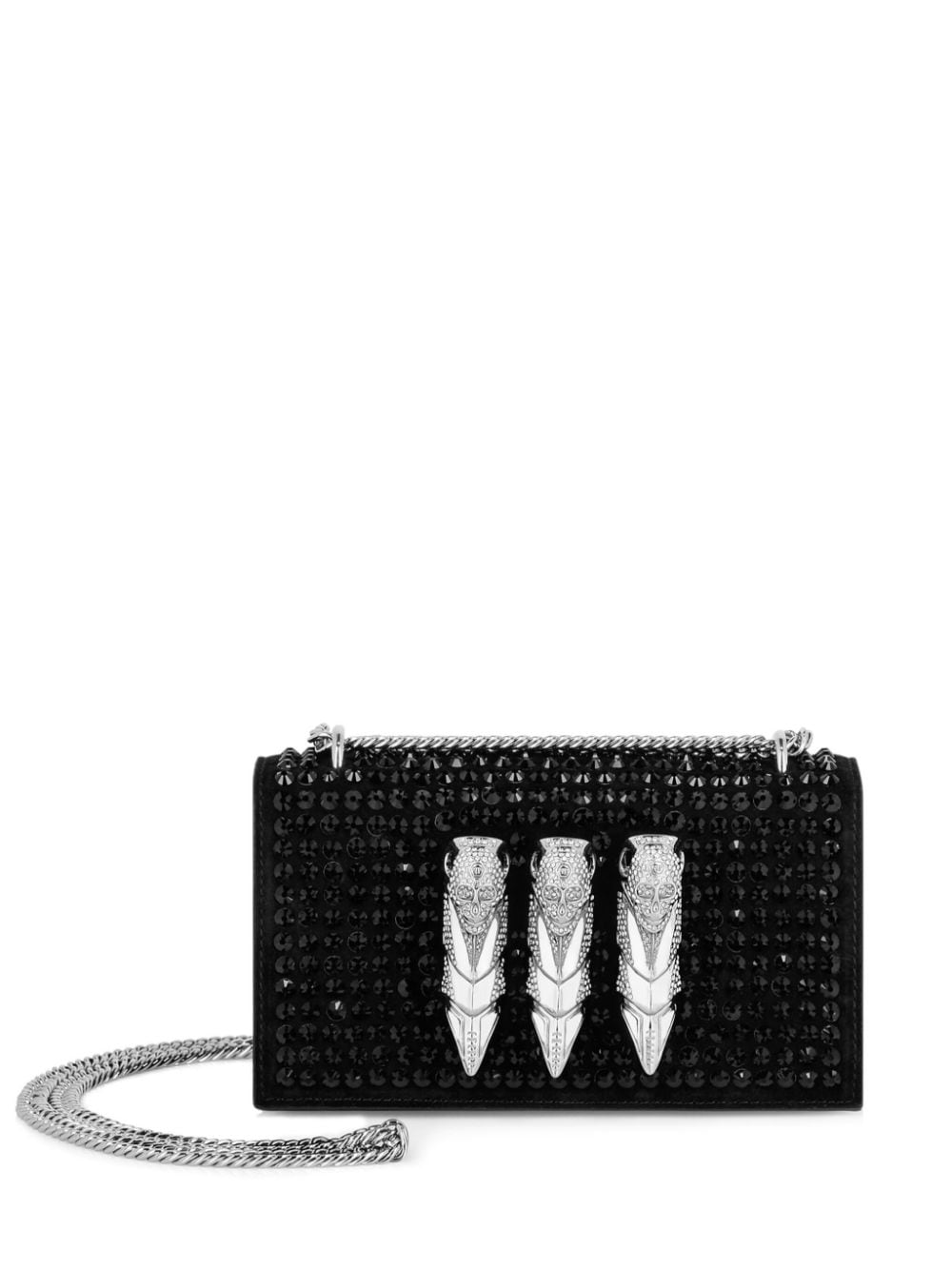 Philipp Plein Kleine Schultertasche mit Kristallen - Schwarz von Philipp Plein