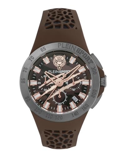 Plein Sport Herren Uhr Analog Quarz Thunderstorm Chrono PSABA0423 Silikon von Philipp Plein