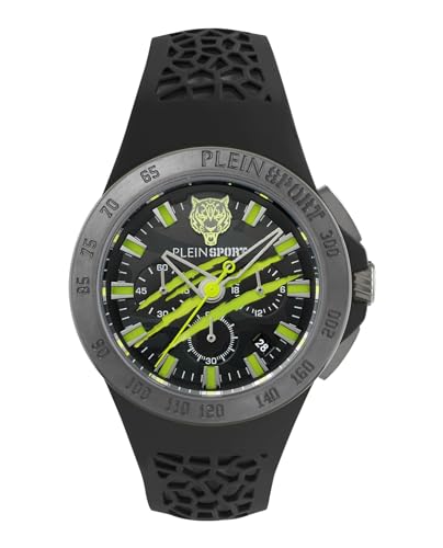 Plein Sport Herren Uhr Analog Quarz Thunderstorm Chrono PSABA0623 Silikon von Philipp Plein