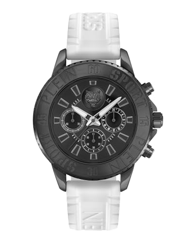 Plein Sport Herren Uhr Chronograph Analog Quarz Glam Chrono PSMEA0324 Silikon von Philipp Plein