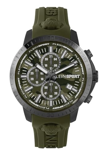 Plein Sport Herren Uhr Chronograph Analog Quarz Plein GAIN PSCBA0523 Silikon von Philipp Plein