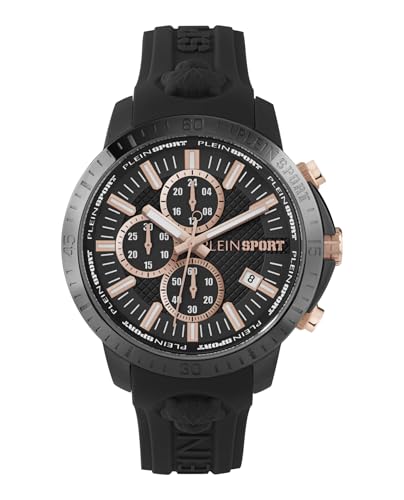 Plein Sport Herren Uhr Chronograph Analog Quarz Plein GAIN PSCBA0723 Silikon von Philipp Plein