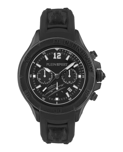 Plein Sport Herren Uhr Chronograph Analog Quarz Warrior TECH PS6BA1024 Silikon von Philipp Plein