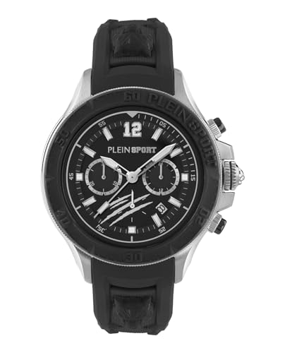 Plein Sport Herren Uhr Chronograph Analog Quarz Warrior TECH PS6BA0124 Silikon von Philipp Plein