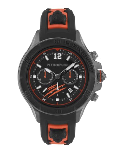 Plein Sport Herren Uhr Chronograph Analog Quarz Warrior TECH PS6BA0324 Silikon von Philipp Plein