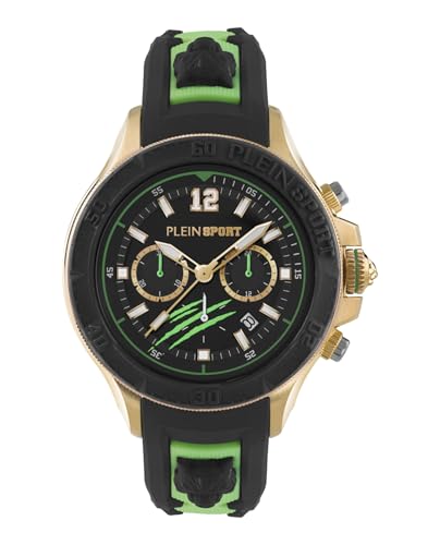 Plein Sport Herren Uhr Chronograph Analog Quarz Warrior TECH PS6BA0424 Silikon von Philipp Plein