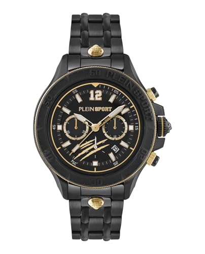 Plein Sport Herren Uhr Chronograph Analog Quarz Warrior TECH PS6BA0824 Edelstahl von Philipp Plein