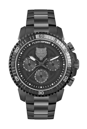Plein Sport Herren Uhr Multifunktion Analog Quarz Powerlift PSPBA1123 Edelstahl von Philipp Plein