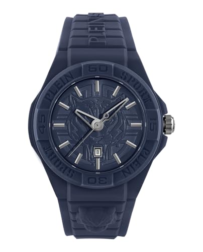 Plein Sport Unisex Uhr Analog Quarz New Fearless Blau PSHDA0424 Silikon von Philipp Plein