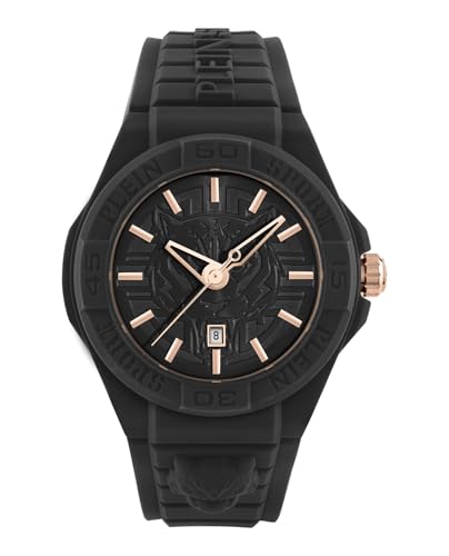 Plein Sport Unisex Uhr Analog Quarz New Fearless Schwarz PSHDA0524 Silikon von Philipp Plein