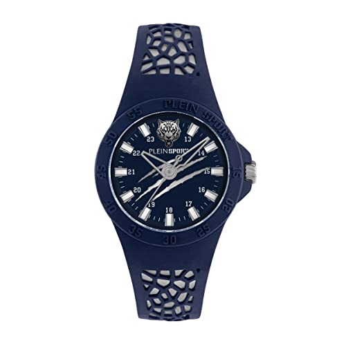 Plein Sport Unisex Uhr Analog Quarz Thunderstorm Blau PSBBA0223 Silikon von Philipp Plein