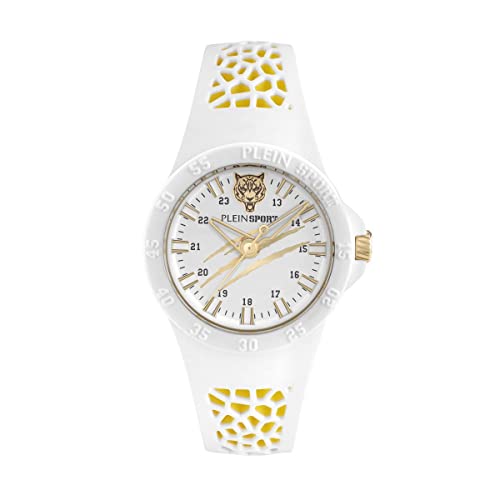 Plein Sport Unisex Uhr Analog Quarz Thunderstorm Weiss PSBBA0323 Silikon von Philipp Plein