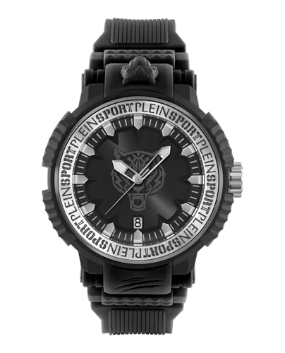 Plein Sport Unisex Uhr Analog Quarz Tiger Power Schwarz PSEDA0124 PU von Philipp Plein