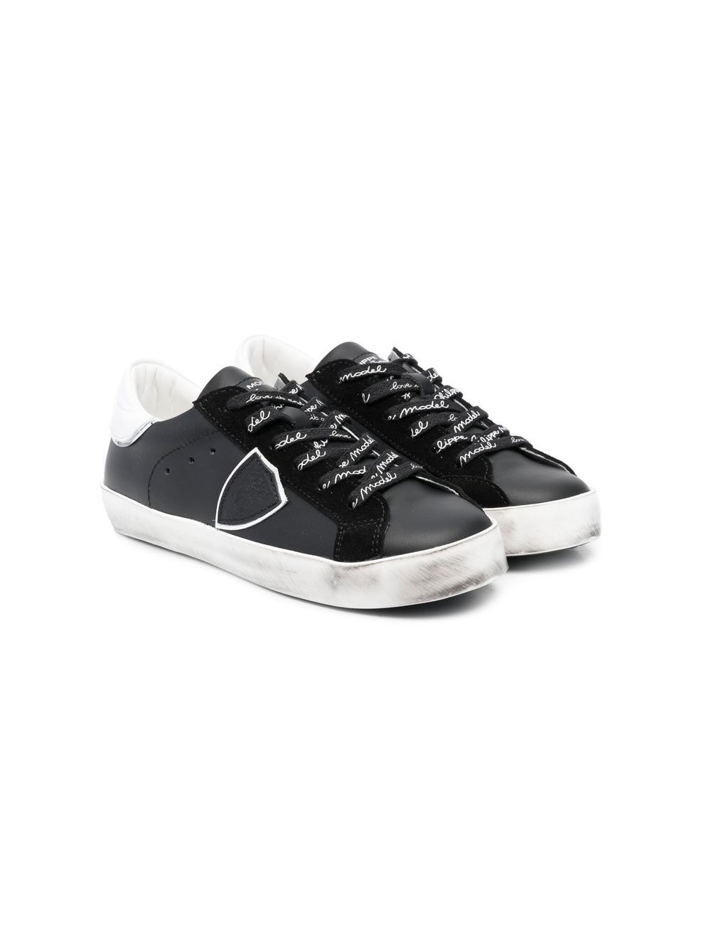 Philippe Model Kids Sneakers mit Logo-Print - Schwarz von Philippe Model Kids