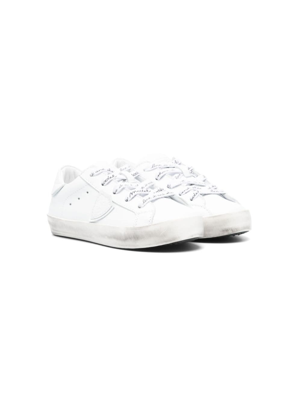 Philippe Model Kids Sneakers mit Logo-Print - Weiß von Philippe Model Kids