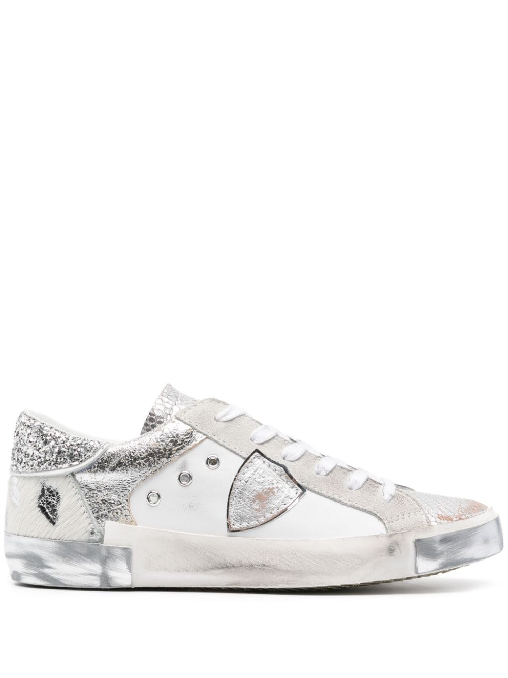 Philippe Model Paris Paris Sneakers mit Logo-Patch - Silber von Philippe Model Paris