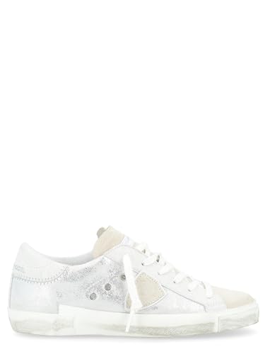 PHILIPPE MODEL Sneaker Paris X Aus Silbernem Laminiertem Leder, Size: 36 von Philippe Model