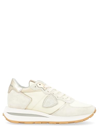 PHILIPPE MODEL Sneaker Tropez Haute aus Wildleder und Mesh Beige, beige, 38 EU von Philippe Model