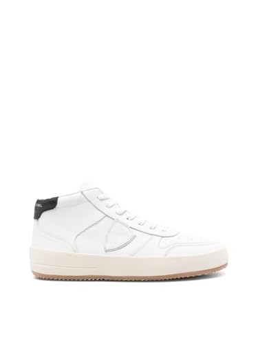 PHILIPPE MODEL Sneakers Nice Mid aus weißem Leder VNMUV003 Weiß, Weiß, 42 EU von Philippe Model