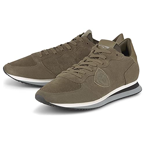 Philippe Model Herren Schuhe Sneakers Paris TZLU DS18 Wildleder Militärgrün von Philippe Model