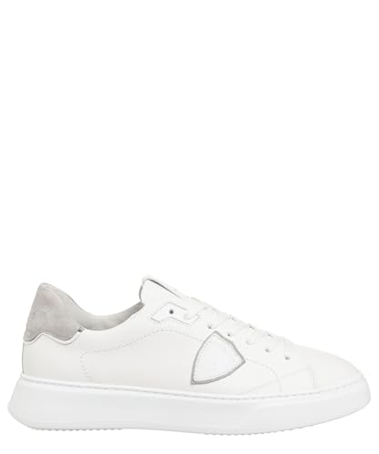 Philippe Model Herren Temple Sneakers Daim - Blanc - Gris 42 EU von Philippe Model