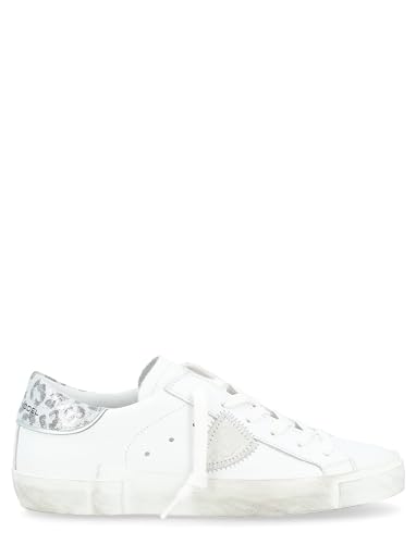 Philippe Model Sneaker Paris X Aus Weißem Leder Mit Silbernem, Size: 37 von Philippe Model
