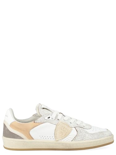 SNEAKERS Donna PHILIPPE MODEL PARIS PGLD VC01 - PGAL VEAU CRACKLE_BLANC SABLE von Philippe Model