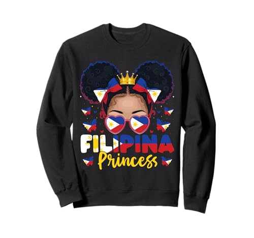 Filipina Prinzessin Philippinen Flagge Stolz Pinay Frauen Mädchen Sweatshirt von Philippines for Girls and Women Filipino Outfit