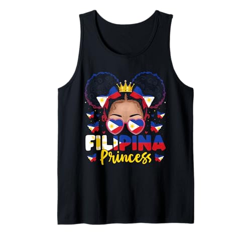 Filipina Prinzessin Philippinen Flagge Stolz Pinay Frauen Mädchen Tank Top von Philippines for Girls and Women Filipino Outfit